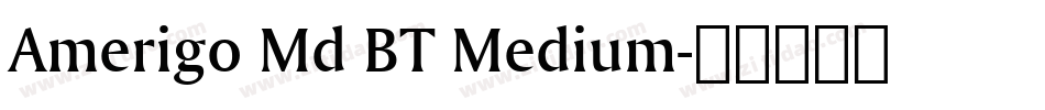 Amerigo Md BT Medium字体转换